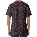 Ornament Tiki Mask Pattern Print Men's Velvet T-Shirt
