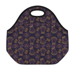 Ornament Tiki Mask Pattern Print Neoprene Lunch Bag