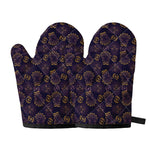 Ornament Tiki Mask Pattern Print Oven Mitts