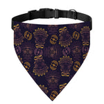 Ornament Tiki Mask Pattern Print Over The Collar Dog Bandana