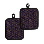 Ornament Tiki Mask Pattern Print Pot Holders