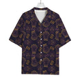 Ornament Tiki Mask Pattern Print Rayon Hawaiian Shirt