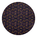 Ornament Tiki Mask Pattern Print Round Blanket