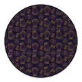 Ornament Tiki Mask Pattern Print Round Floor Mat
