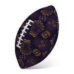 Ornament Tiki Mask Pattern Print Rugby Ball