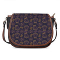 Ornament Tiki Mask Pattern Print Saddle Bag