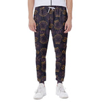 Ornament Tiki Mask Pattern Print Scuba Joggers