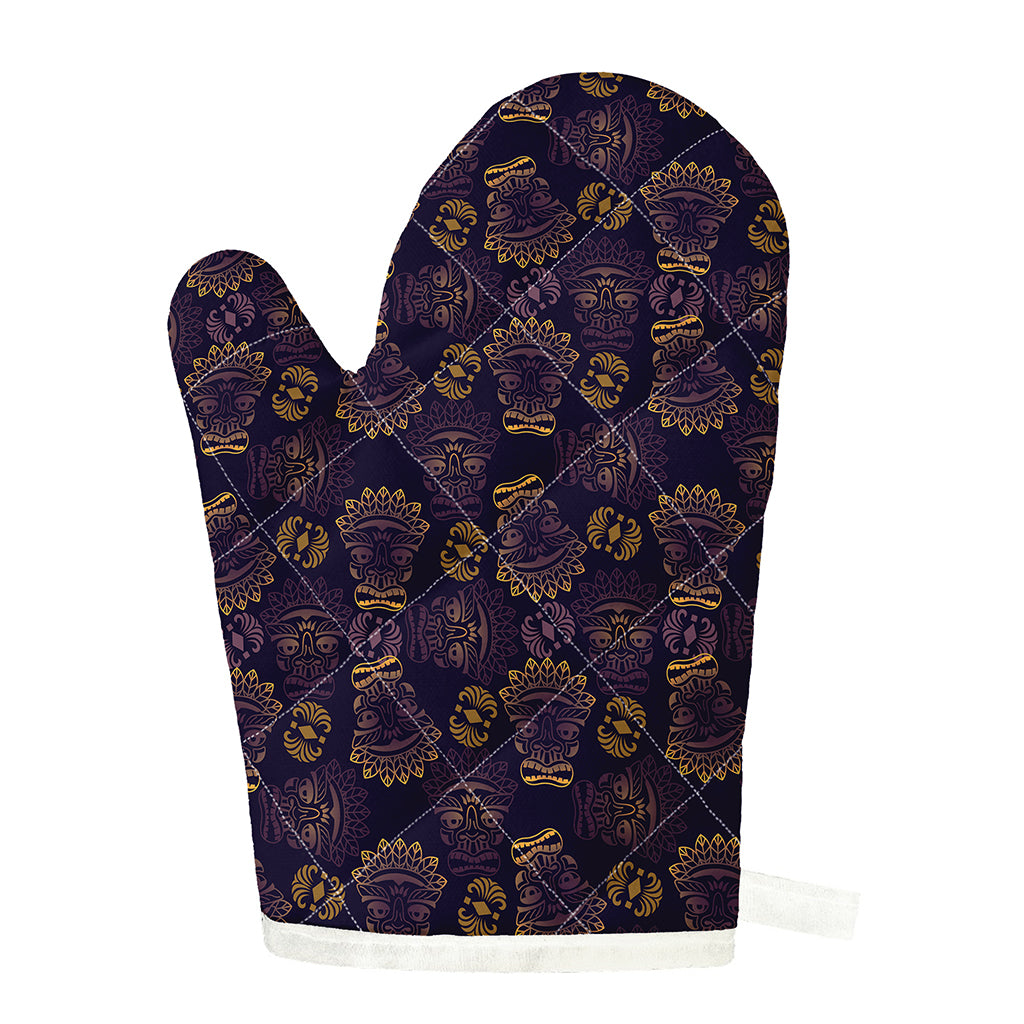 Ornament Tiki Mask Pattern Print Single Oven Mitt