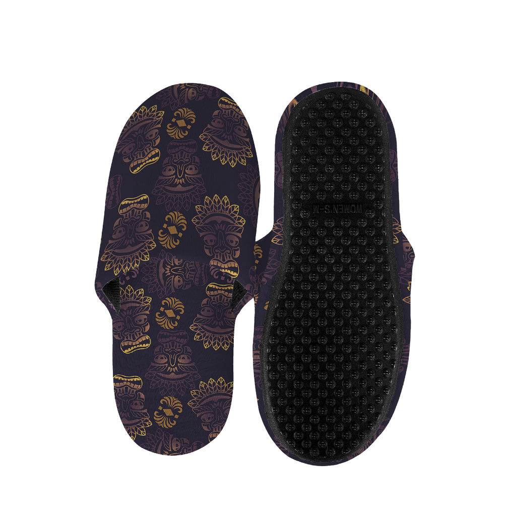 Ornament Tiki Mask Pattern Print Slippers