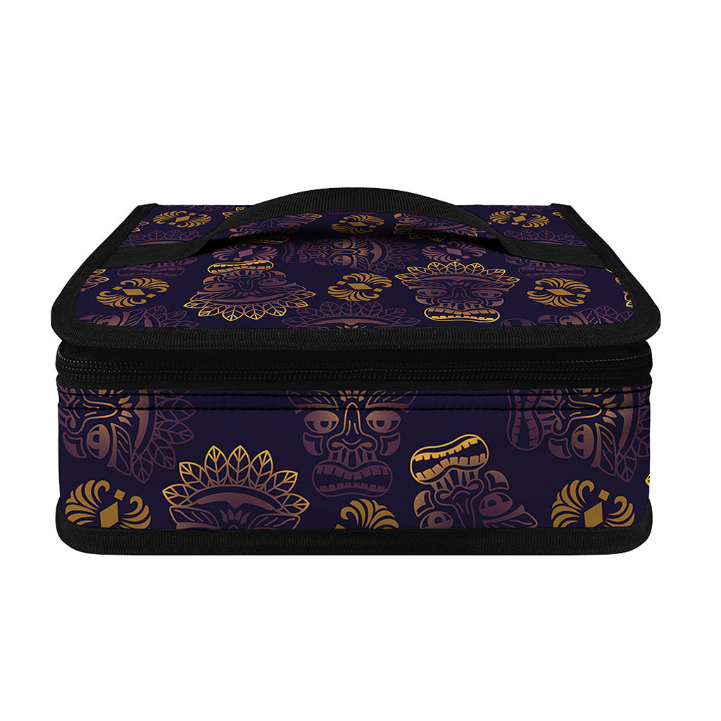 Ornament Tiki Mask Pattern Print Small Lunch Bag