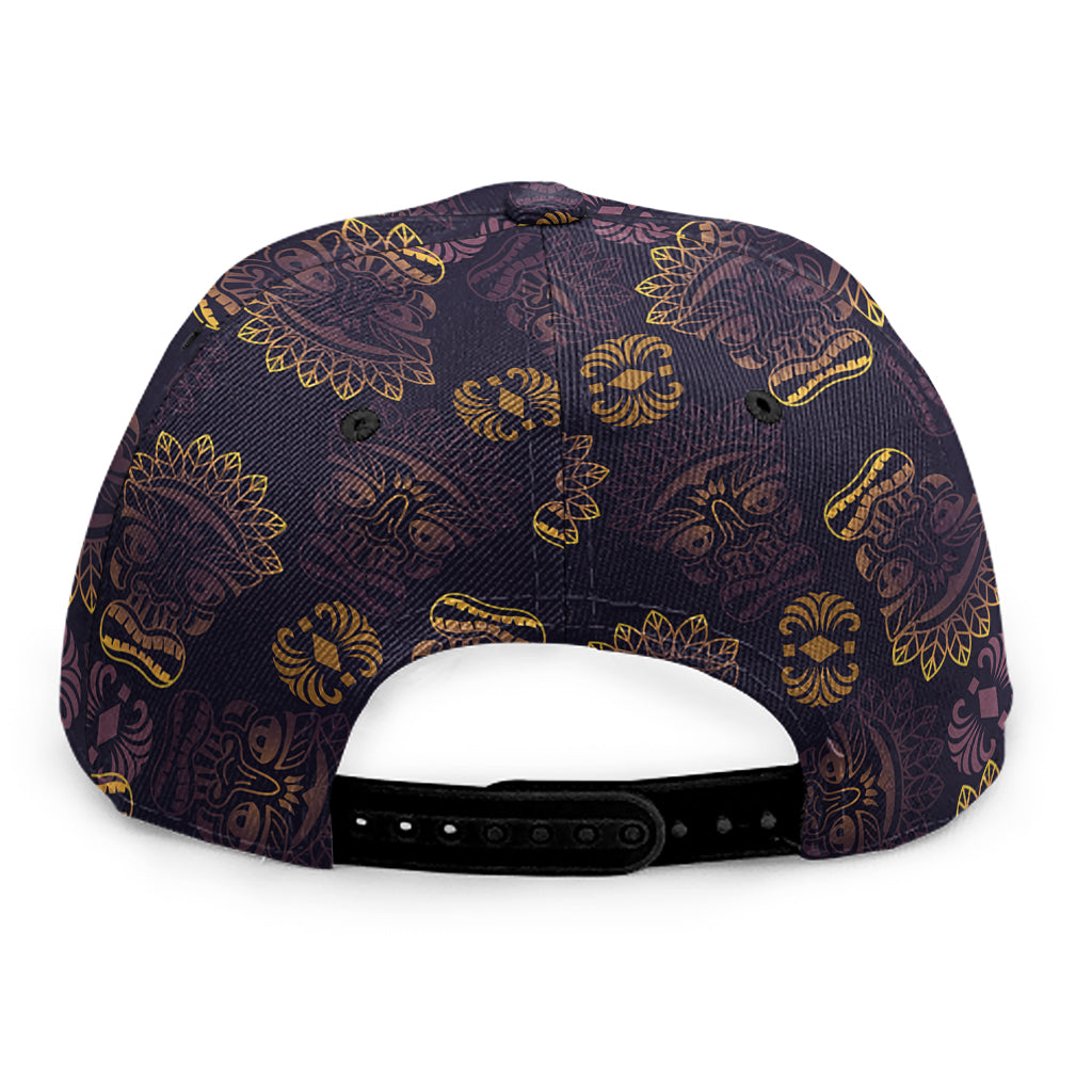 Ornament Tiki Mask Pattern Print Snapback Cap