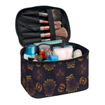 Ornament Tiki Mask Pattern Print Travel Makeup Bag