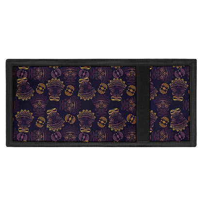 Ornament Tiki Mask Pattern Print Trifold Wallet