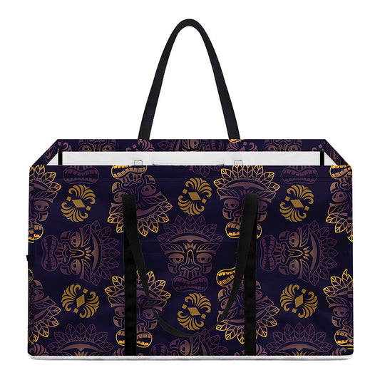 Ornament Tiki Mask Pattern Print Utility Tote Bag
