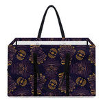 Ornament Tiki Mask Pattern Print Utility Tote Bag