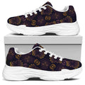 Ornament Tiki Mask Pattern Print White Chunky Shoes