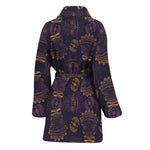Ornament Tiki Mask Pattern Print Women's Bathrobe