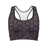 Ornament Tiki Mask Pattern Print Women's Sports Bra
