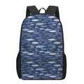 Ornamental Fish Pattern Print 17 Inch Backpack