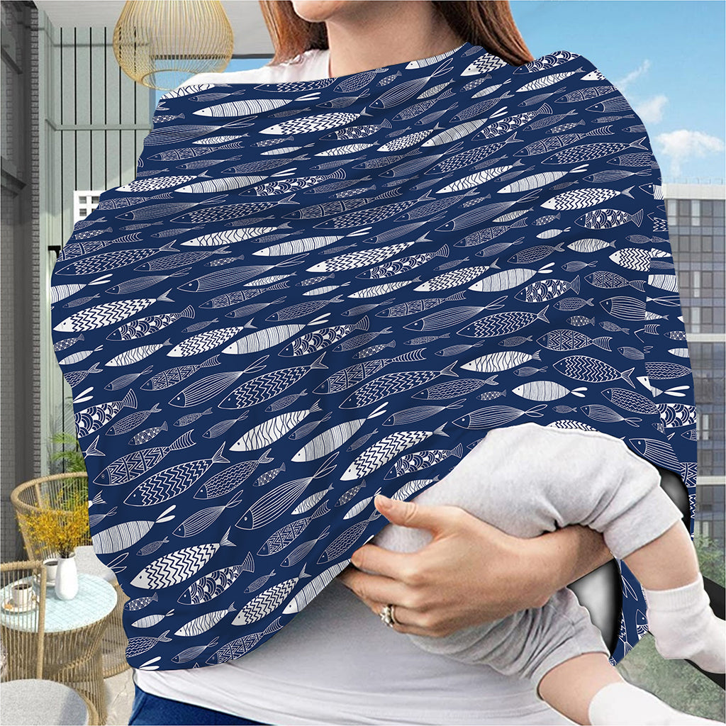 Ornamental Fish Pattern Print Baby Seat Cover