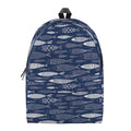 Ornamental Fish Pattern Print School Backpack