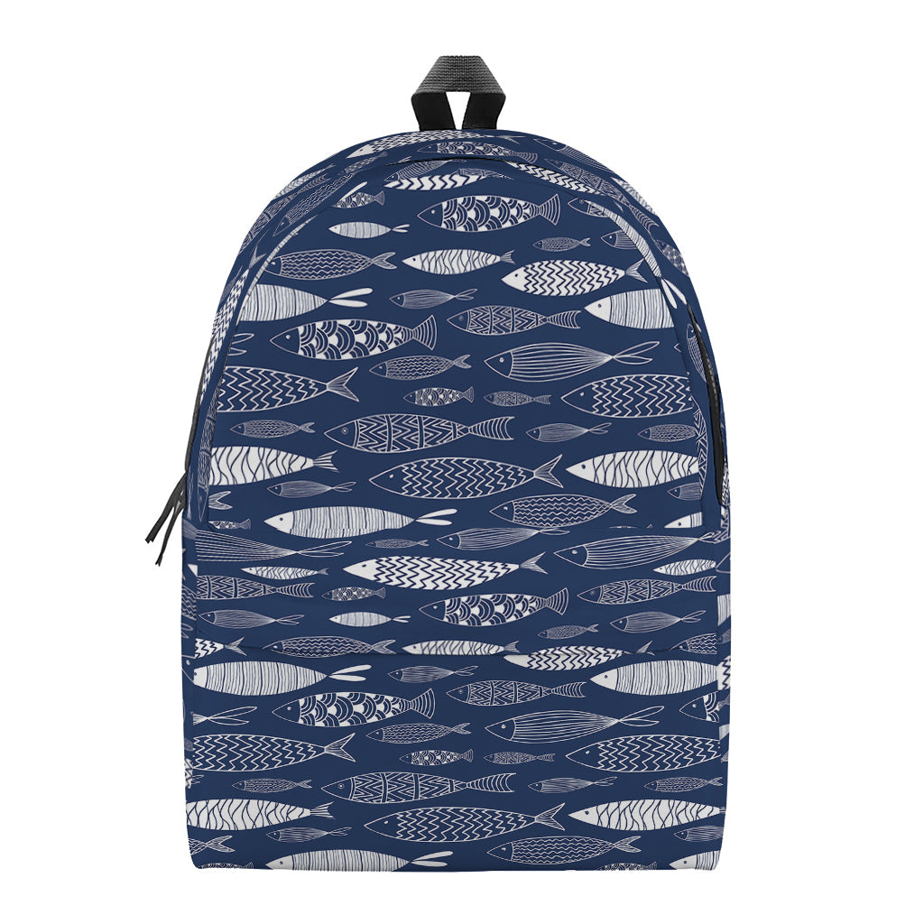 Ornamental Fish Pattern Print Backpack