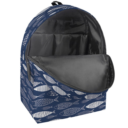 Ornamental Fish Pattern Print Backpack