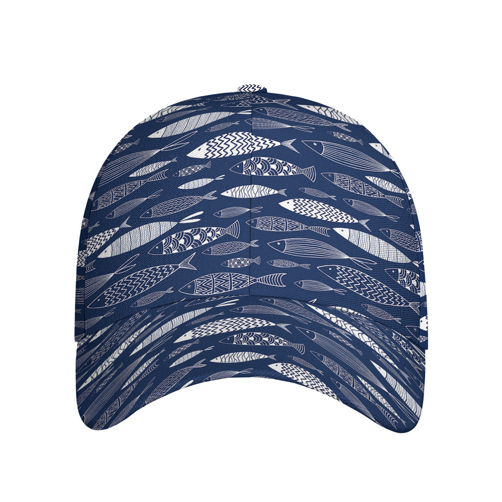 Ornamental Fish Pattern Print Baseball Cap
