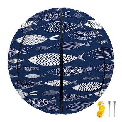 Ornamental Fish Pattern Print Basketball