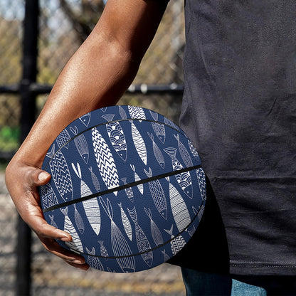 Ornamental Fish Pattern Print Basketball
