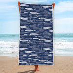 Ornamental Fish Pattern Print Beach Towel