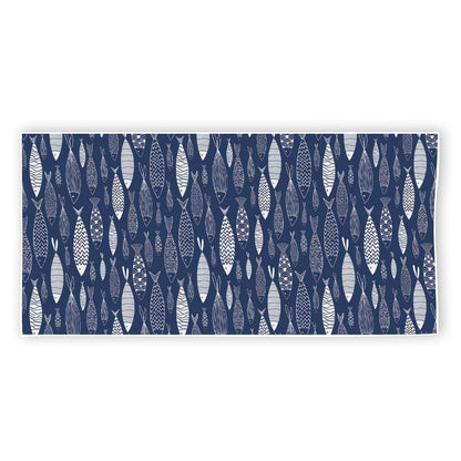 Ornamental Fish Pattern Print Beach Towel