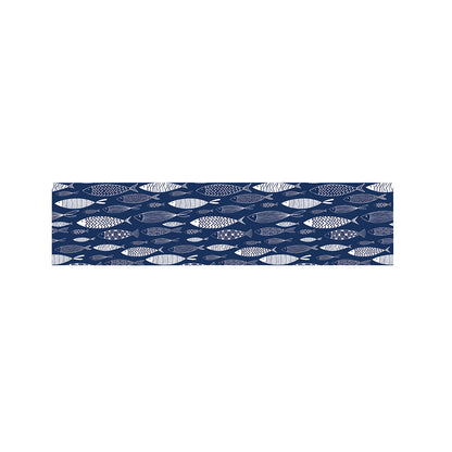 Ornamental Fish Pattern Print Bed Runner