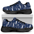 Ornamental Fish Pattern Print Black Chunky Shoes