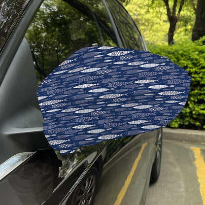Ornamental Fish Pattern Print Car Side Mirror Covers