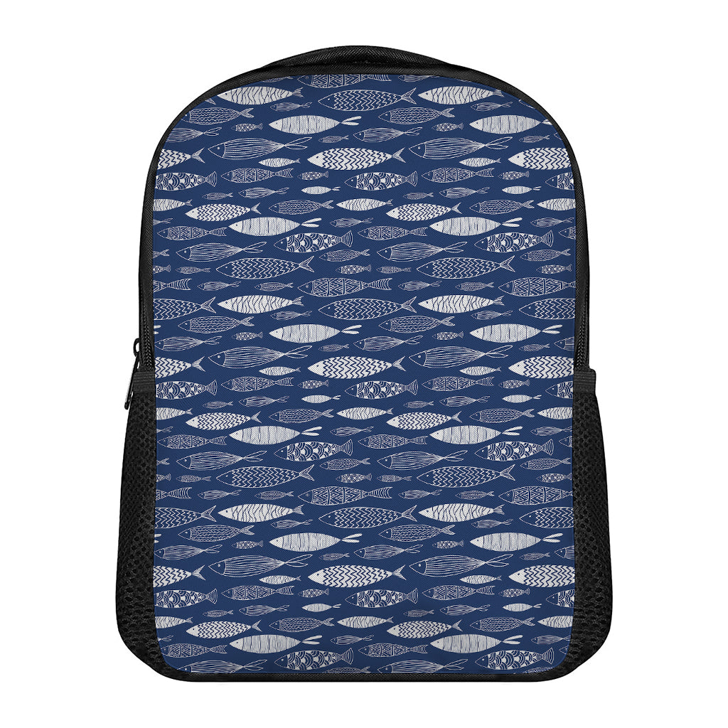 Ornamental Fish Pattern Print Casual Backpack