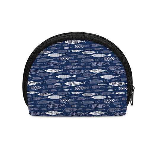 Ornamental Fish Pattern Print Coin Purse