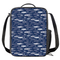 Ornamental Fish Pattern Print Crossbody Lunch Bag