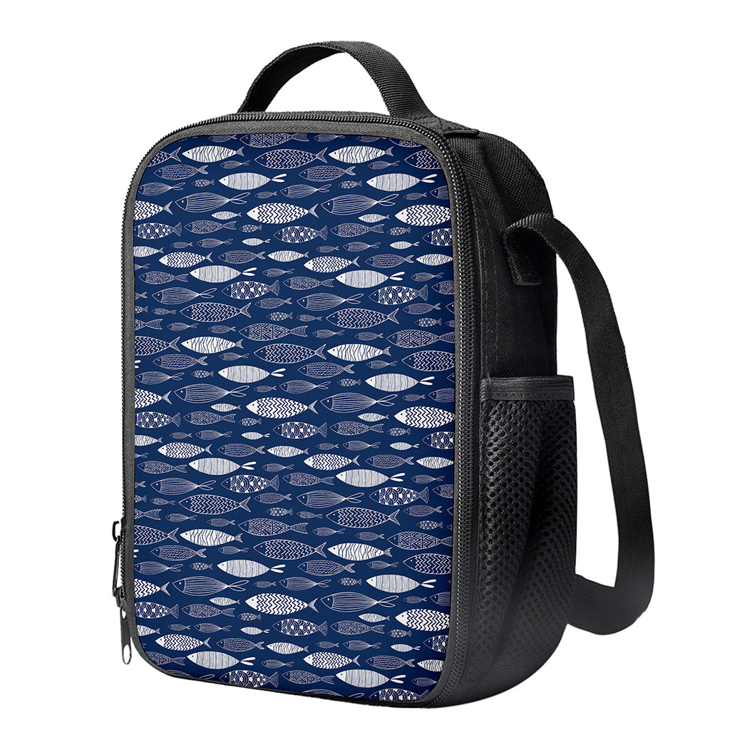 Ornamental Fish Pattern Print Crossbody Lunch Bag