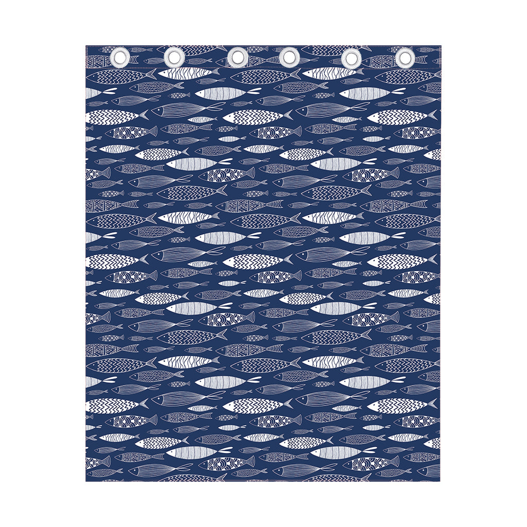 Ornamental Fish Pattern Print Curtain