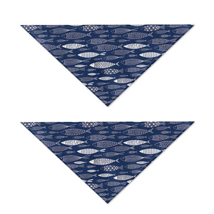 Ornamental Fish Pattern Print Dog Bandana