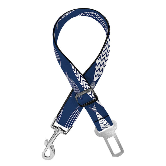Ornamental Fish Pattern Print Dog Seat Belt