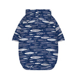 Ornamental Fish Pattern Print Dog Zip Up Hoodie