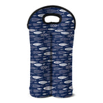 Ornamental Fish Pattern Print Double Neoprene Wine Tote