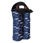 Ornamental Fish Pattern Print Double Neoprene Wine Tote