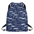 Ornamental Fish Pattern Print Drawstring Backpack