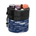 Ornamental Fish Pattern Print Drawstring Makeup Bag