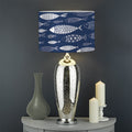 Ornamental Fish Pattern Print Drum Lamp Shade