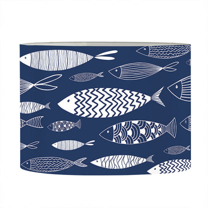 Ornamental Fish Pattern Print Drum Lamp Shade