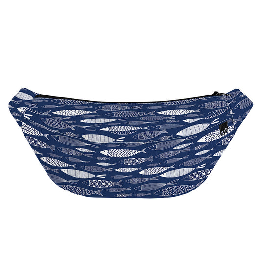 Ornamental Fish Pattern Print Fanny Pack